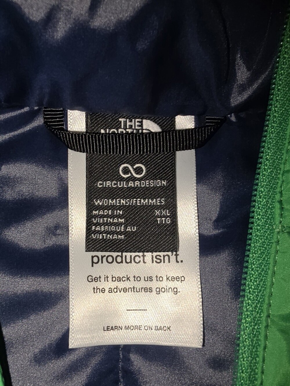 TNF Packable Puffer Jacket women size XXL - Picture 3 of 5